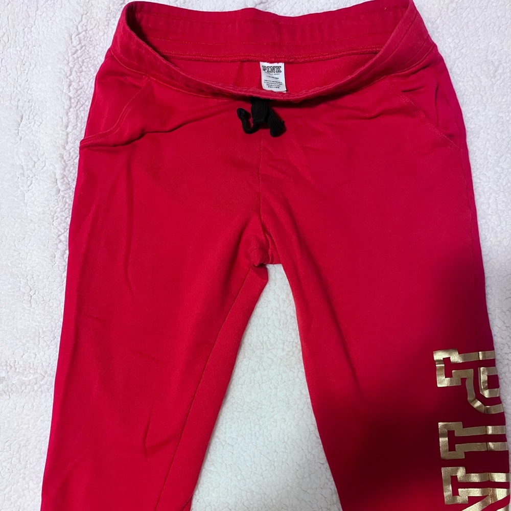 VS Pink Joggers -Red size large
